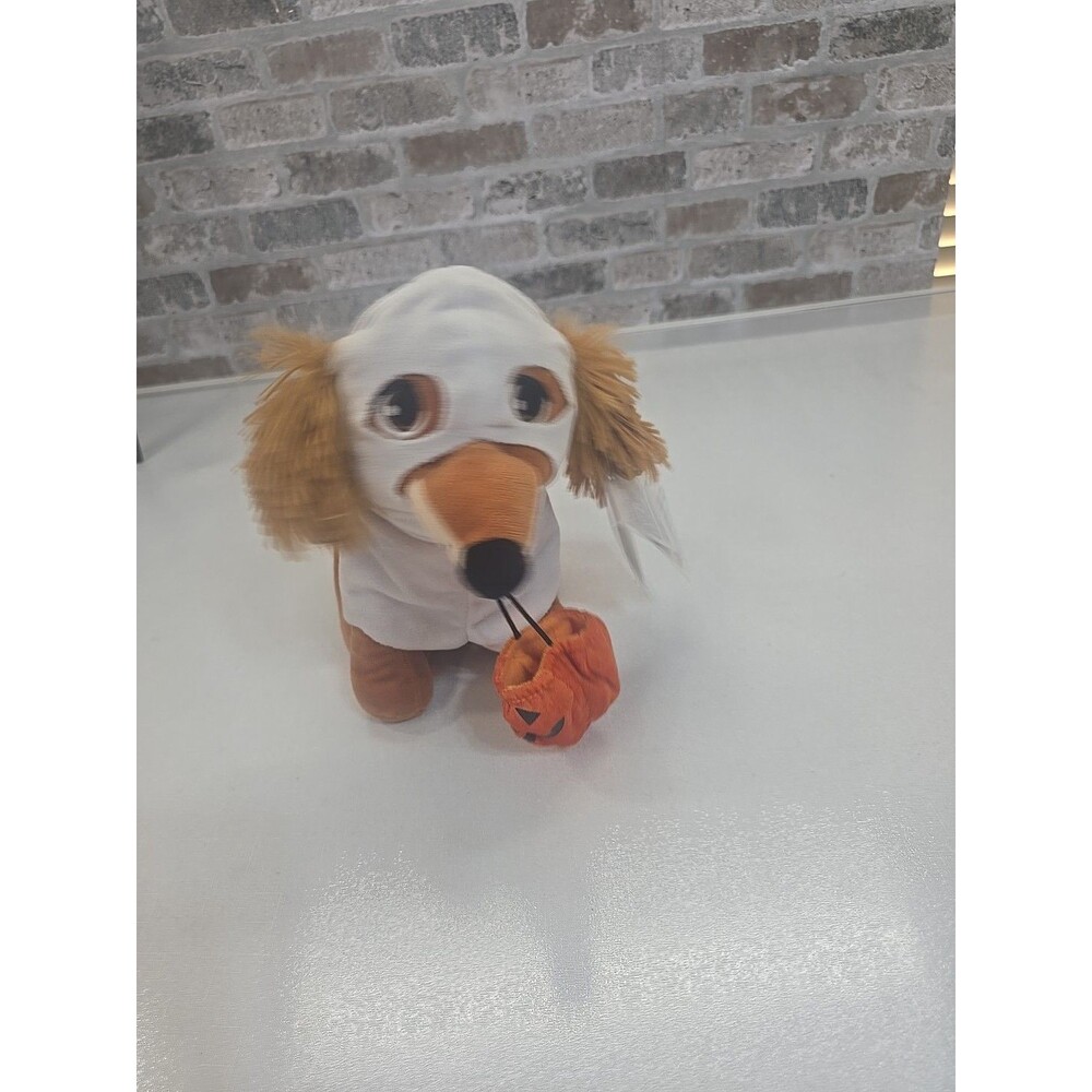 Gemmy Animated Halloween Dancing Ghost Dog Plush Dance/Sing Spooky Works **READ*